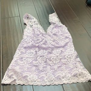 Lilac purple lace tank